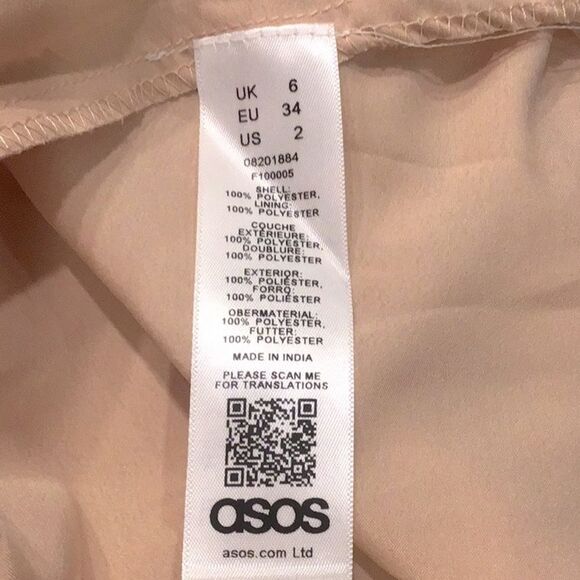 ASOS Nude Blush Pleated Off Shoulder Flowy Midi Dress NEW - Picture 16 of 16